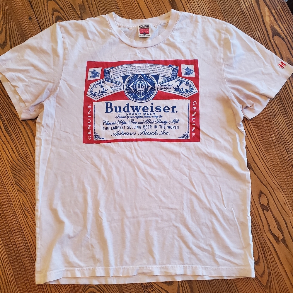 Vintage Budwiser Single Stitch T Shirt Beer Advertising Shirt by Homage